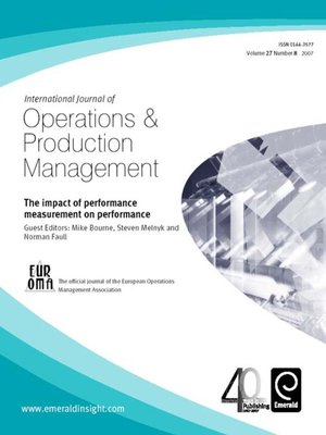 cover image of International Journal of Operations & Production Management, Volume 27, Issue 8